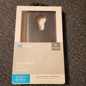 For Motorola Moto G7 Power Speck Presidio Lite Slime Case - Eclipse Blue